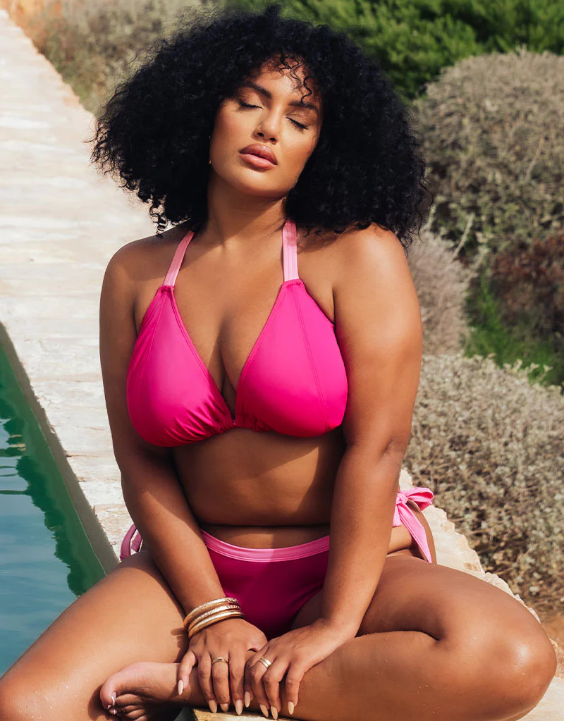 Curvy Kate Ibiza String Bikini Top Pink - Image 2