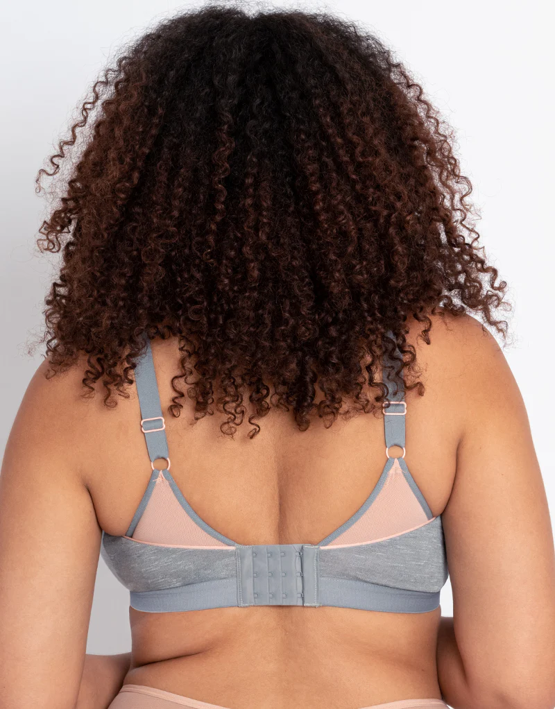 Curvy Kate In My Dreams Non-Wired Bralette Grey/Peach - Image 4