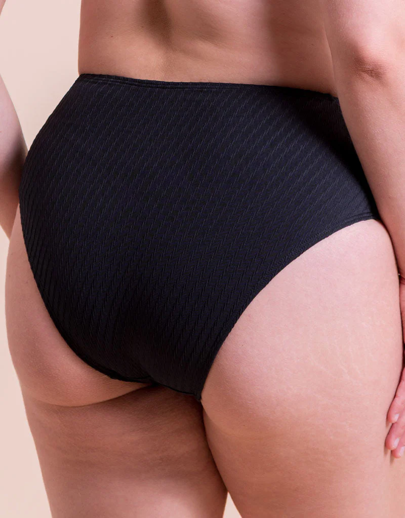 Curvy Kate Jet Set High Waist Bikini Brief Black - Image 2