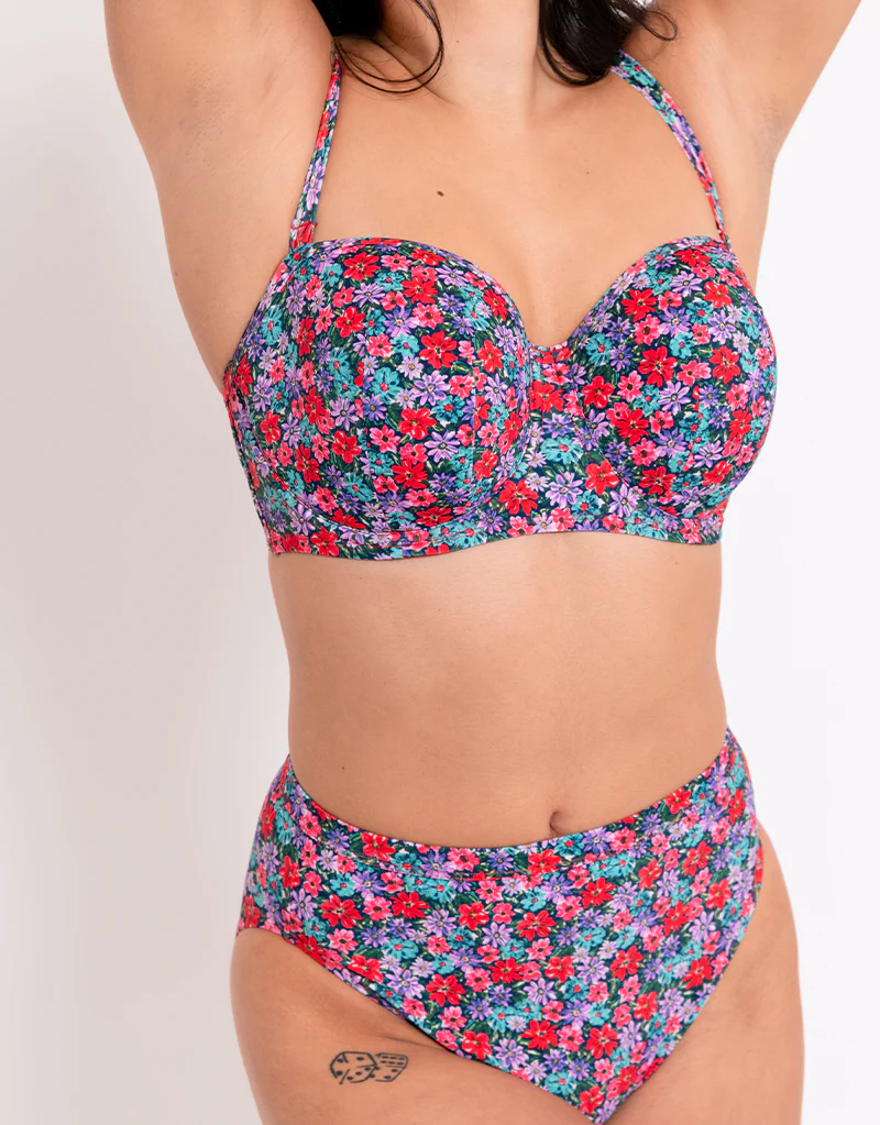 Curvy Kate Kitsch Kate Bandeau Strapless Multiway Bikini Top Floral Print - Image 8