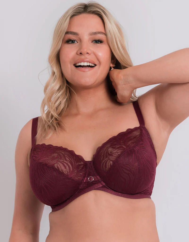 Curvy Kate Lace Daze Balcony Bra Claret - Image 3
