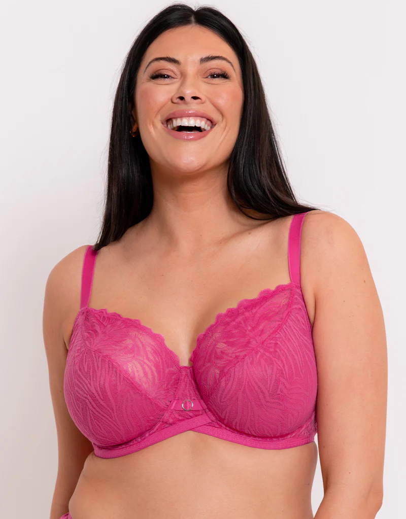 Curvy Kate Lace Daze Balcony Bra Lipstick Pink - Image 3