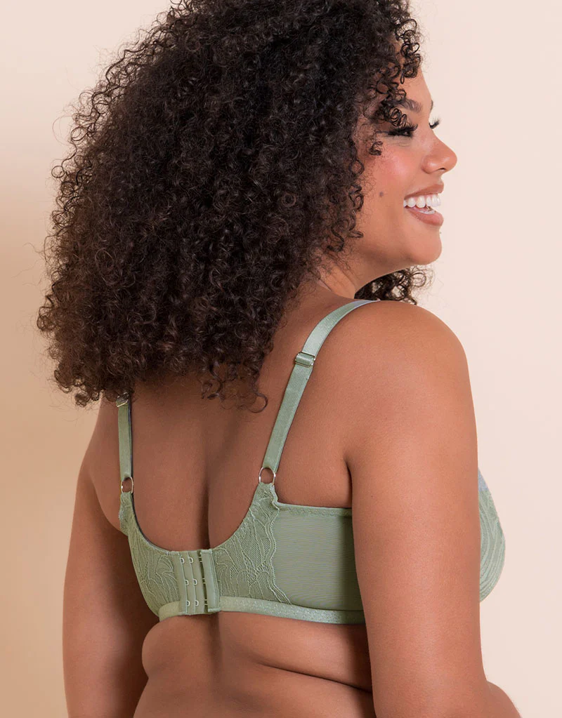 Curvy Kate Lace Daze Balcony Bra Sage Green - Image 5
