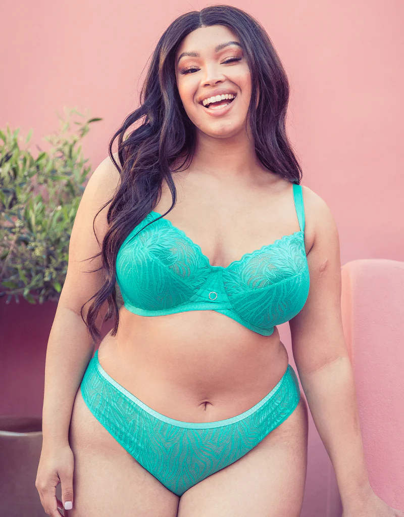 Curvy Kate Lace Daze Brazilian Brief Blue Lagoon - Image 5