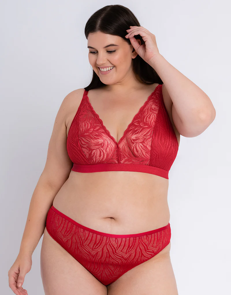 Curvy Kate Lace Daze Brazilian Brief Lipstick Red - Image 5