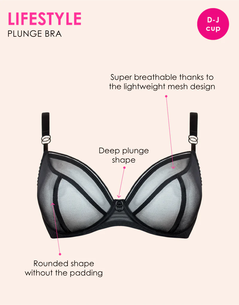 Curvy Kate Lifestyle Plunge Bra Black - Image 3