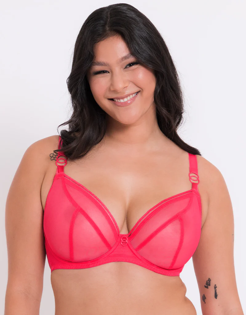 Curvy Kate Lifestyle Plunge Bra Bright Pink - Image 3