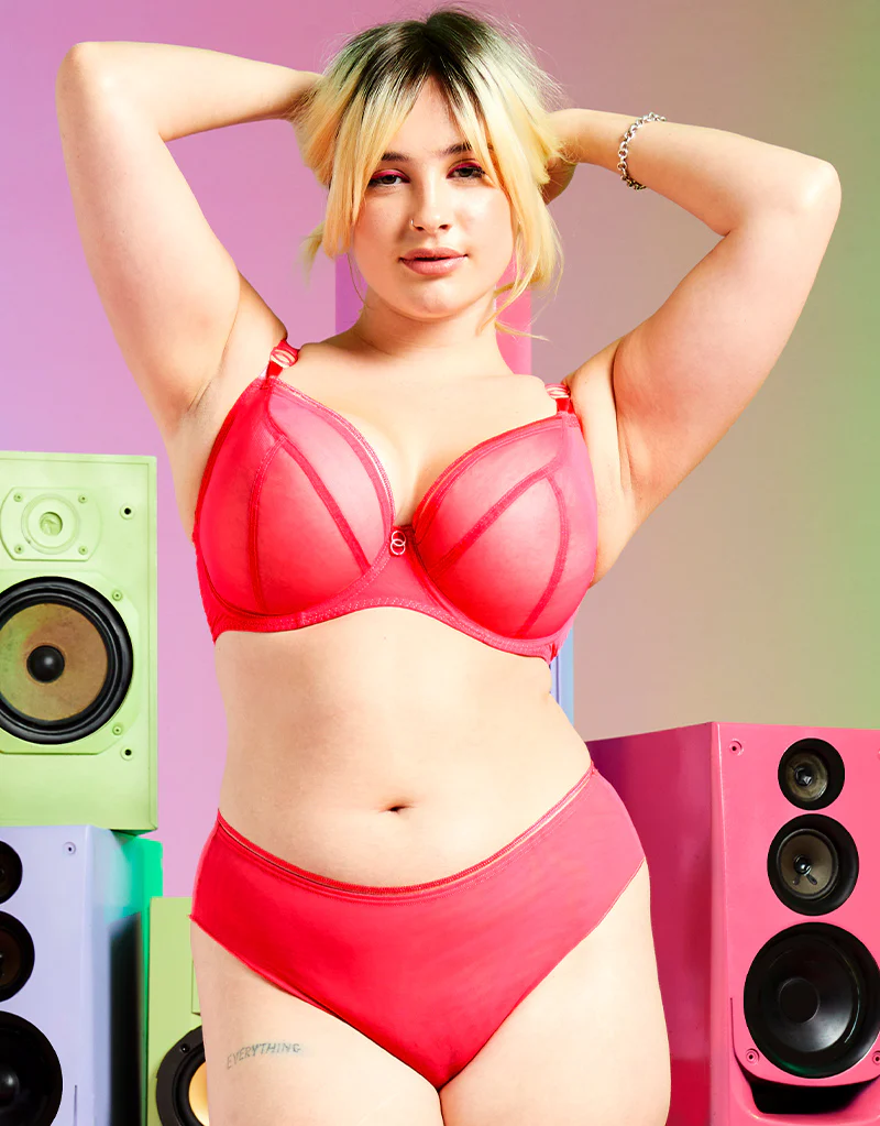 Curvy Kate Lifestyle Plunge Bra Bright Pink - Image 8