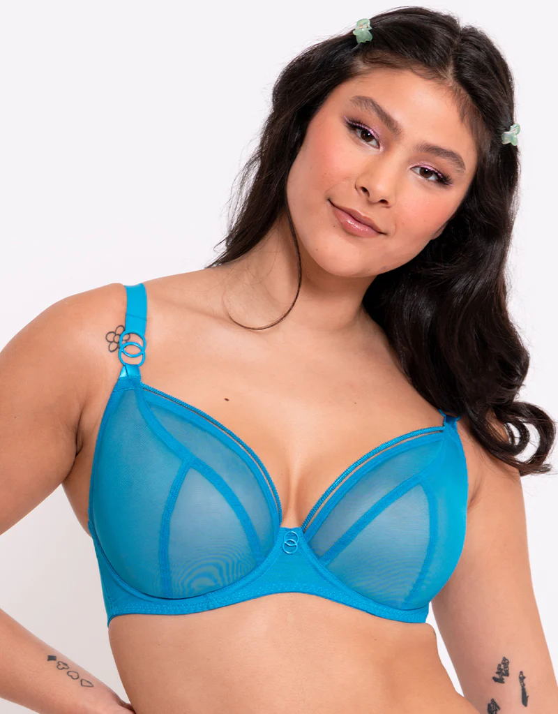 Curvy Kate Lifestyle Plunge Bra Capri Blue - Image 3