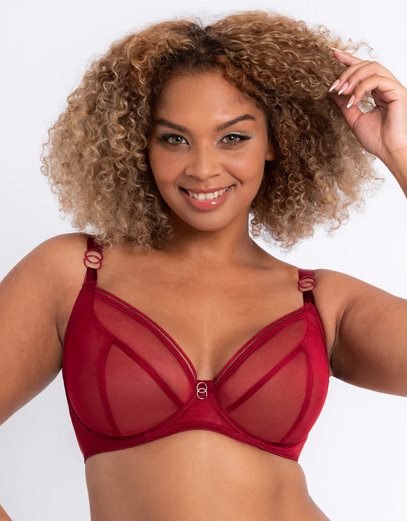 Curvy Kate Lifestyle Plunge Bra Deep Red - Image 3