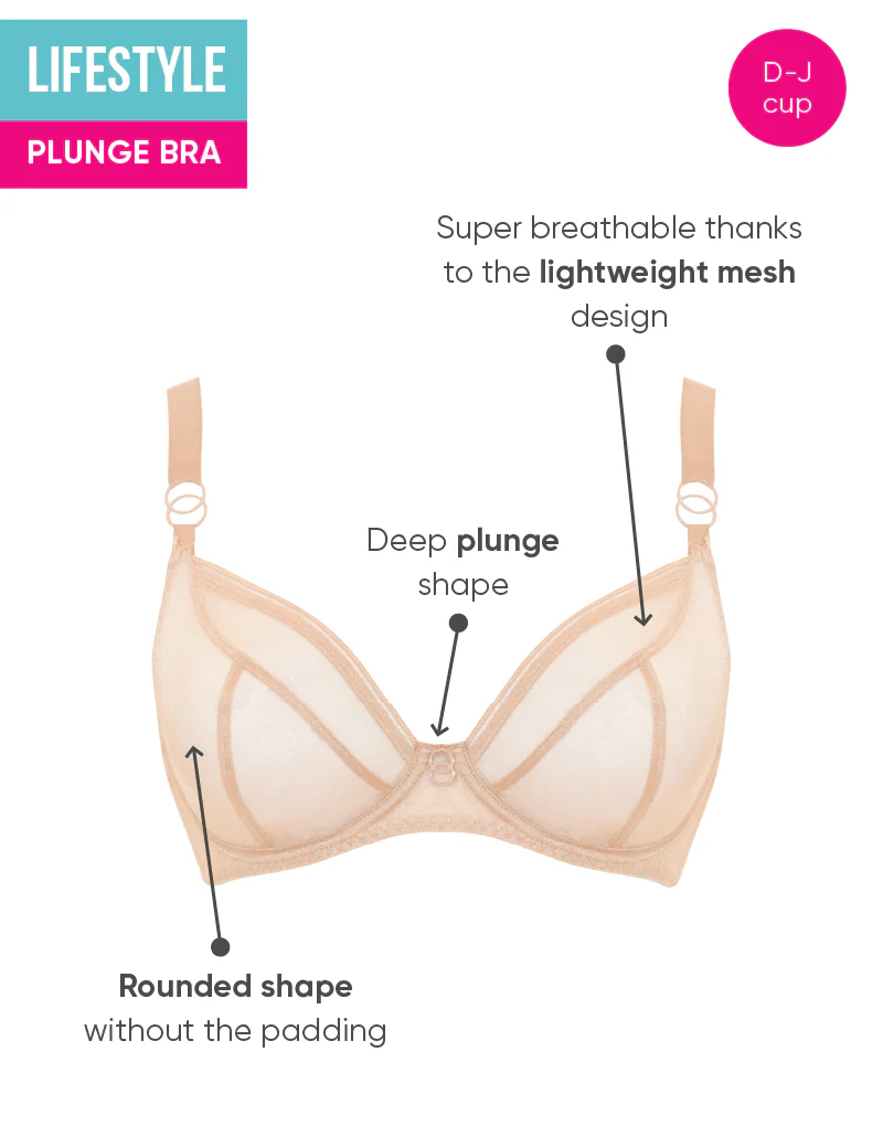 Curvy Kate Lifestyle Plunge Bra Latte - Image 7