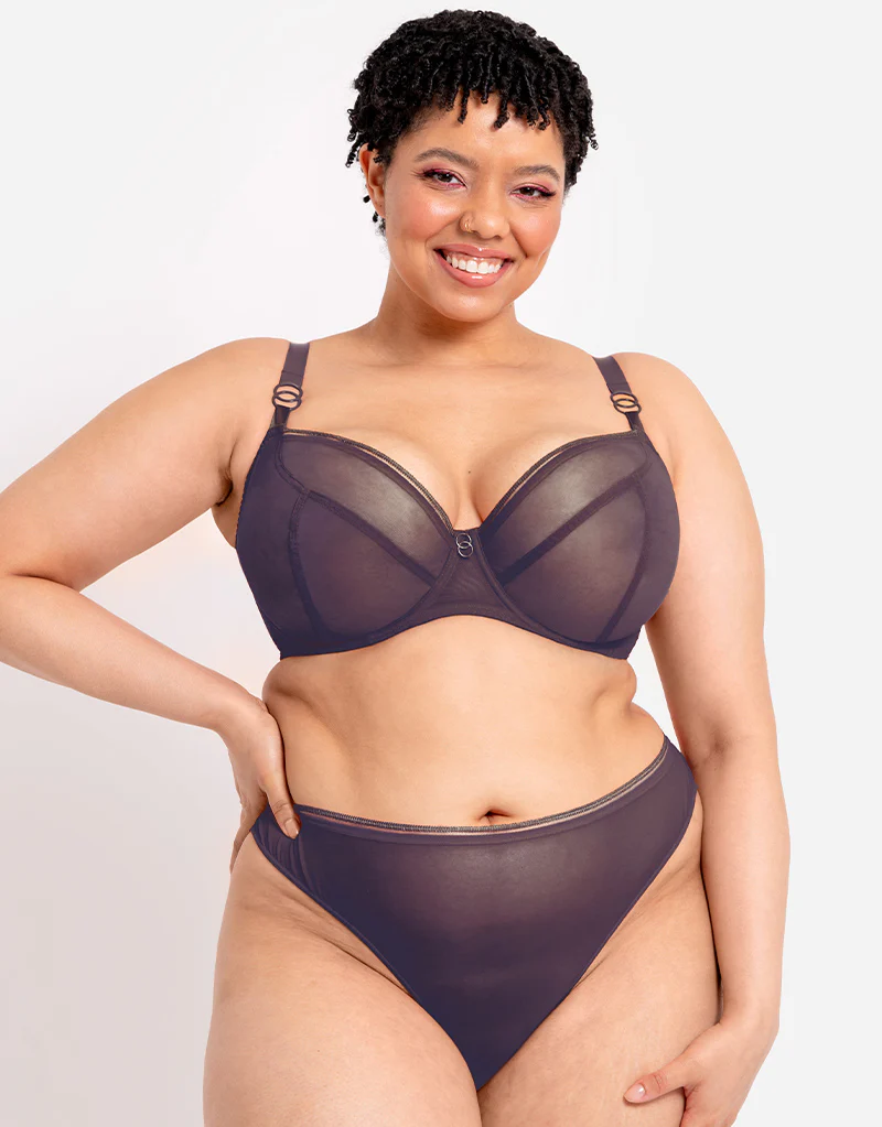 Curvy Kate Lifestyle Plunge Bra Plum Purple - Image 2