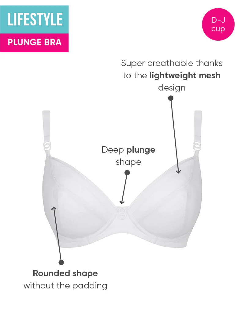 Curvy Kate Lifestyle Plunge Bra White - Image 7