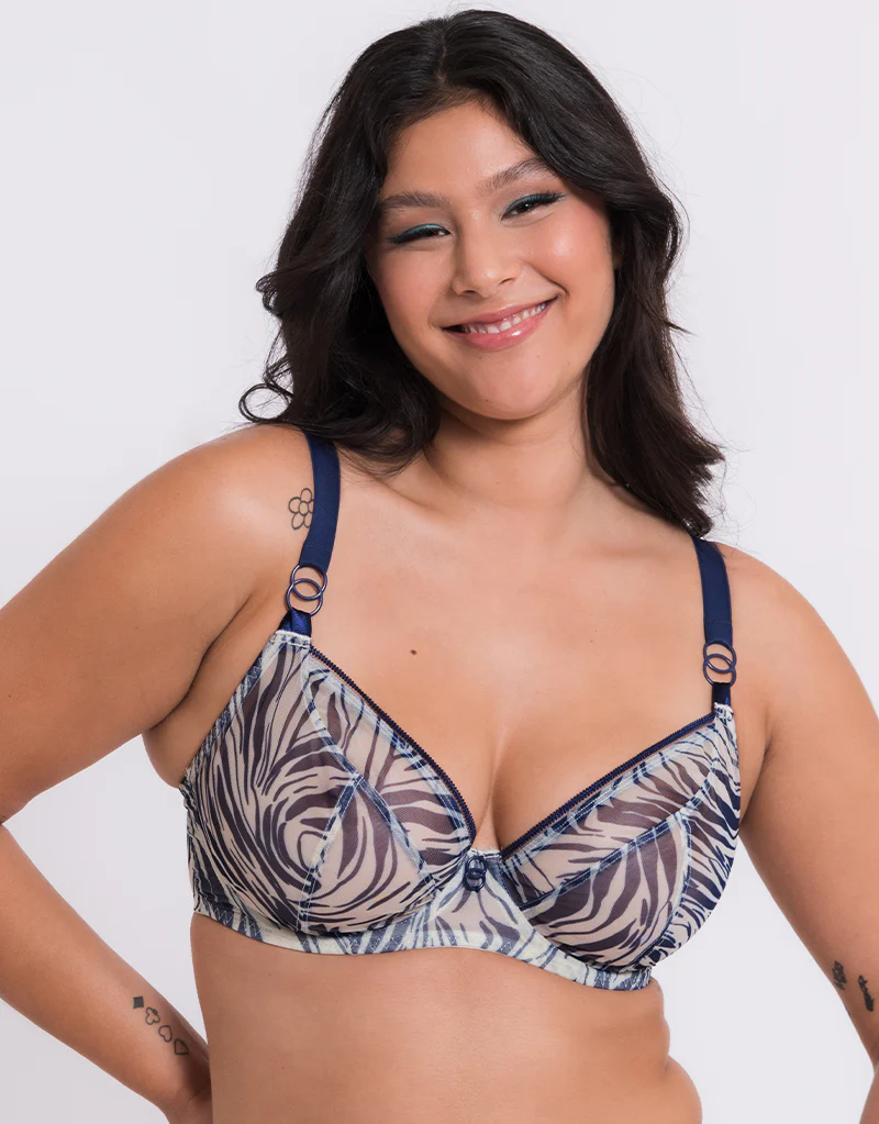 Curvy Kate Lifestyle Plunge Bra Zebra Print - Image 3