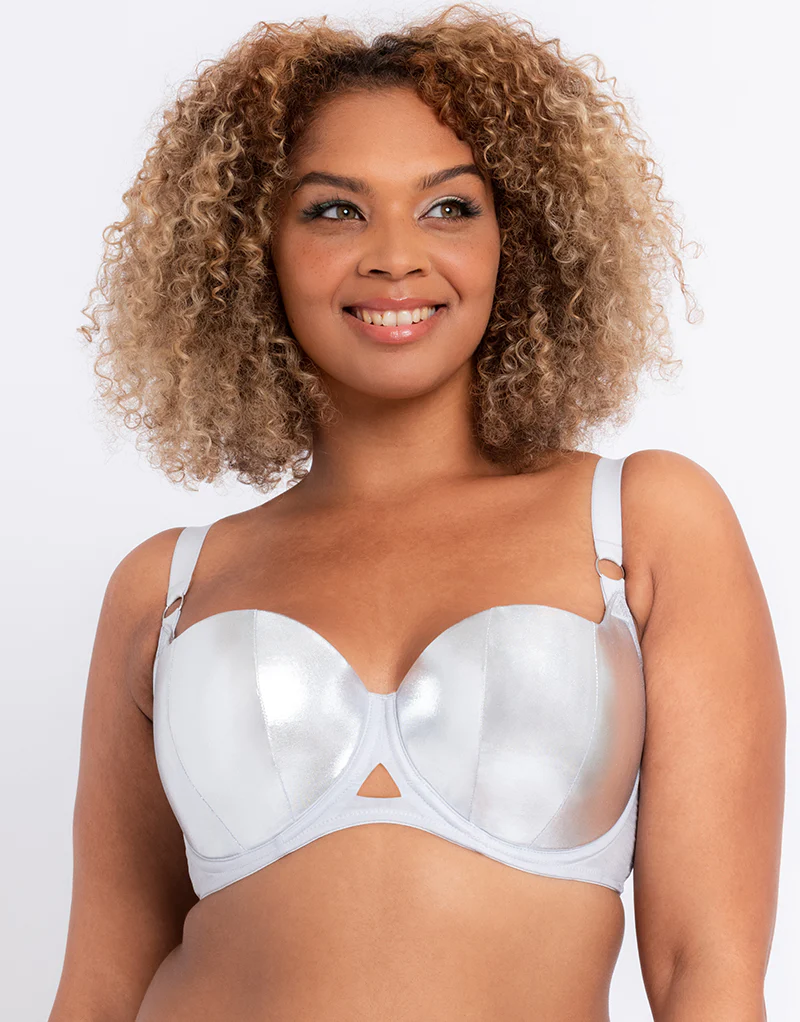Curvy Kate Lift Off Padded Balcony Bra Silver - Image 4