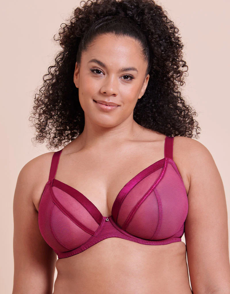 Curvy Kate Lightstyle Plunge Bra Berry Purple - Image 3