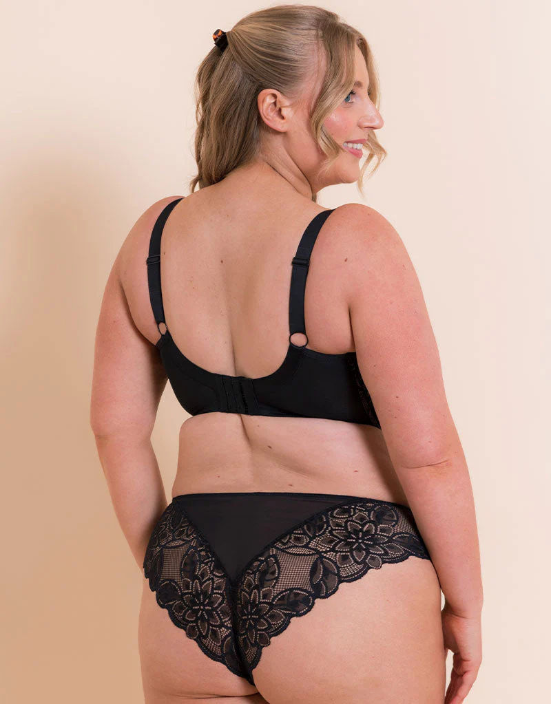 Curvy Kate Lovelace Brazilian Brief Black/ Taupe - Image 4