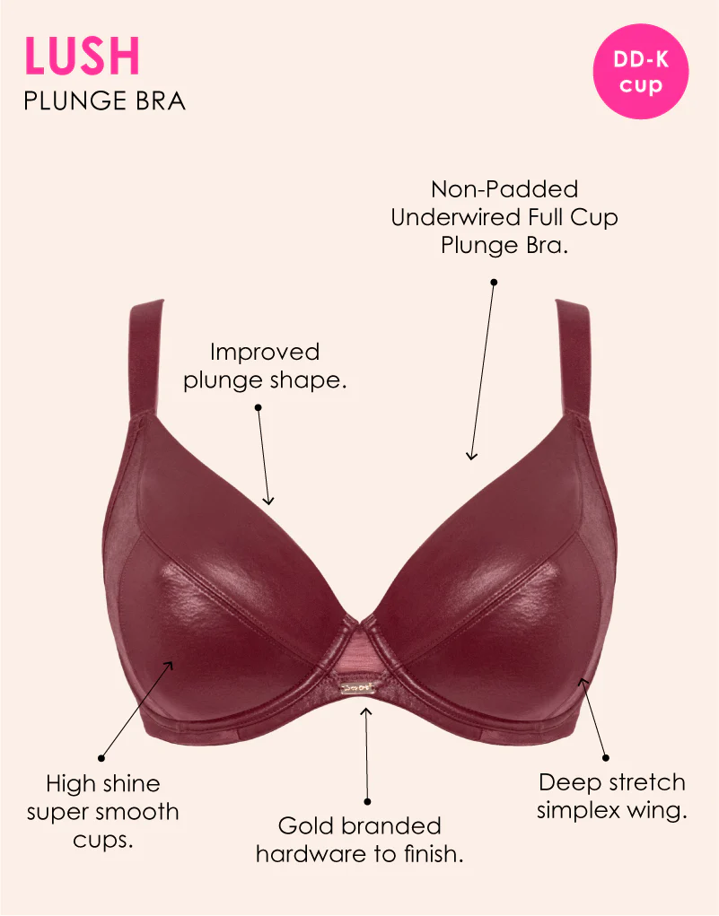 Curvy Kate Lush Full Plunge Bra Oxblood - Image 3