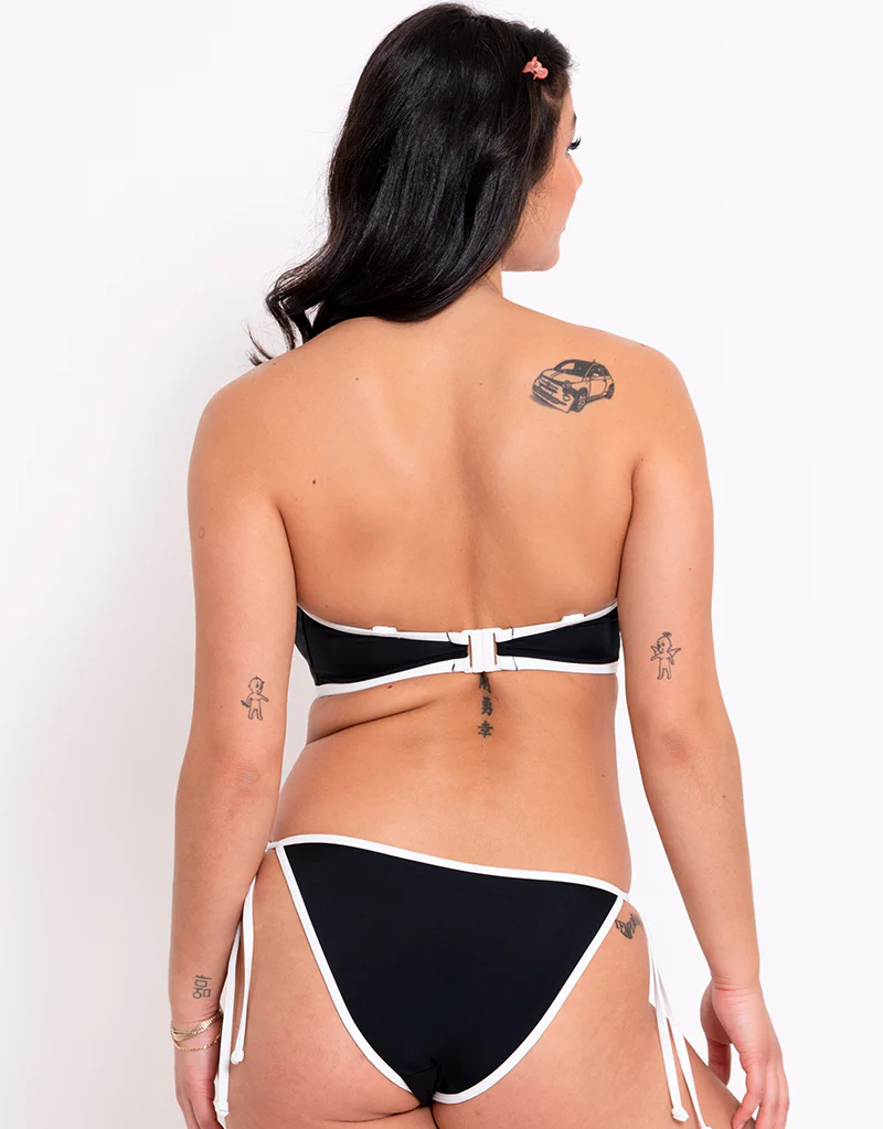 Curvy Kate Minimalist Bandeau Strapless Multiway Bikini Top Black/White - Image 6