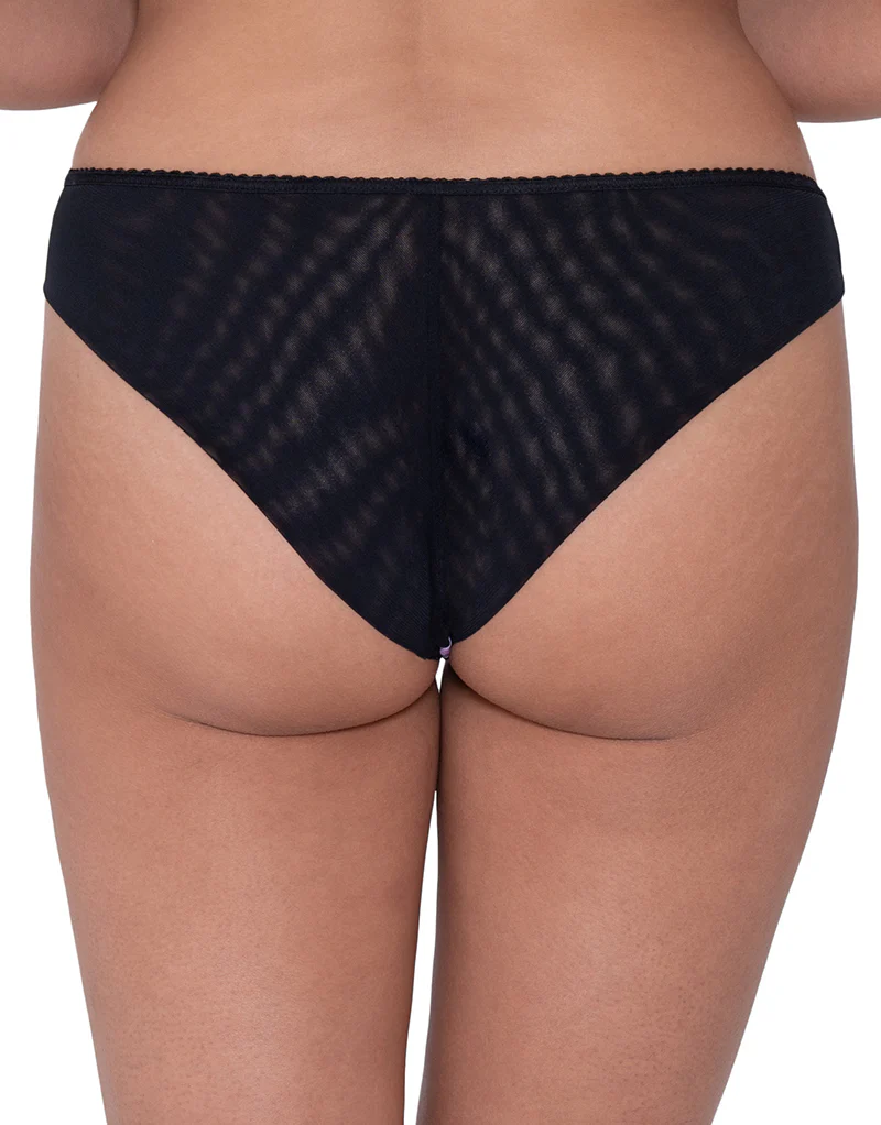 Curvy Kate Moody Bloom Brazilian Brief Black Print - Image 2