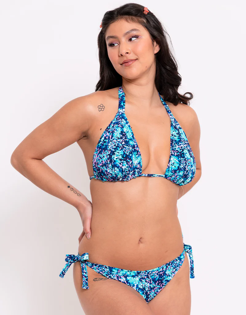 Curvy Kate Mykonos String Multiway Bikini Top Blue Print - Image 6
