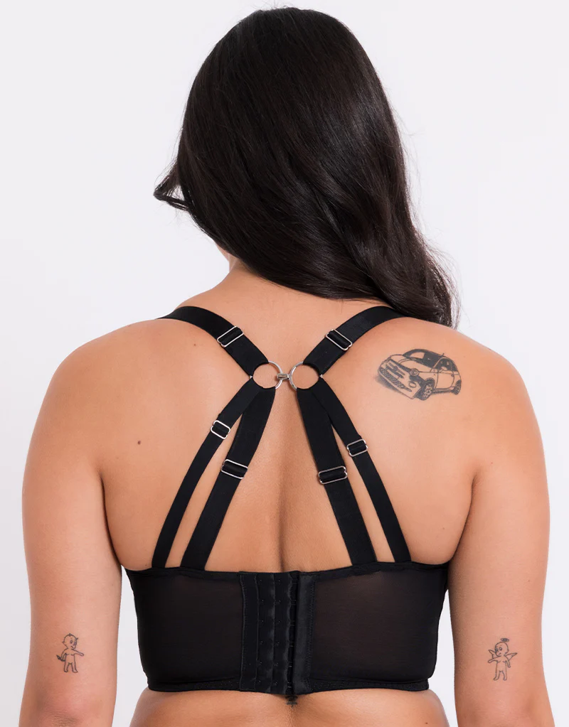 Curvy Kate Non-Stop Superplunge Longline Bra Black/Pink - Image 5