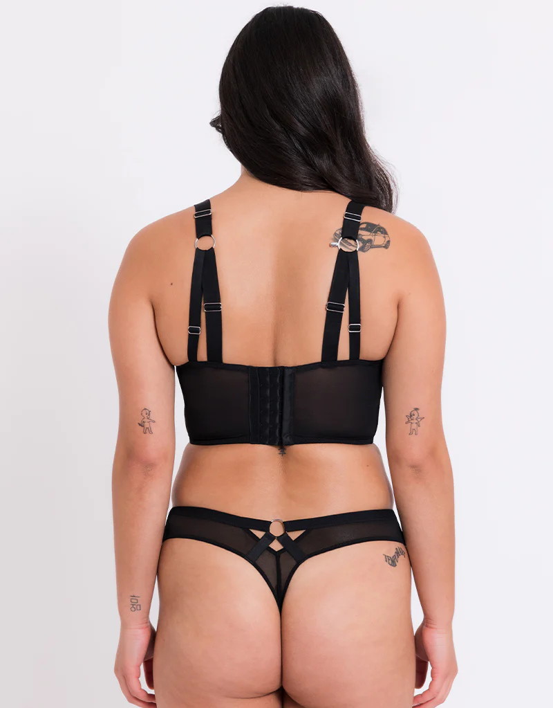 Curvy Kate Non-Stop Thong Black/Pink - Image 4