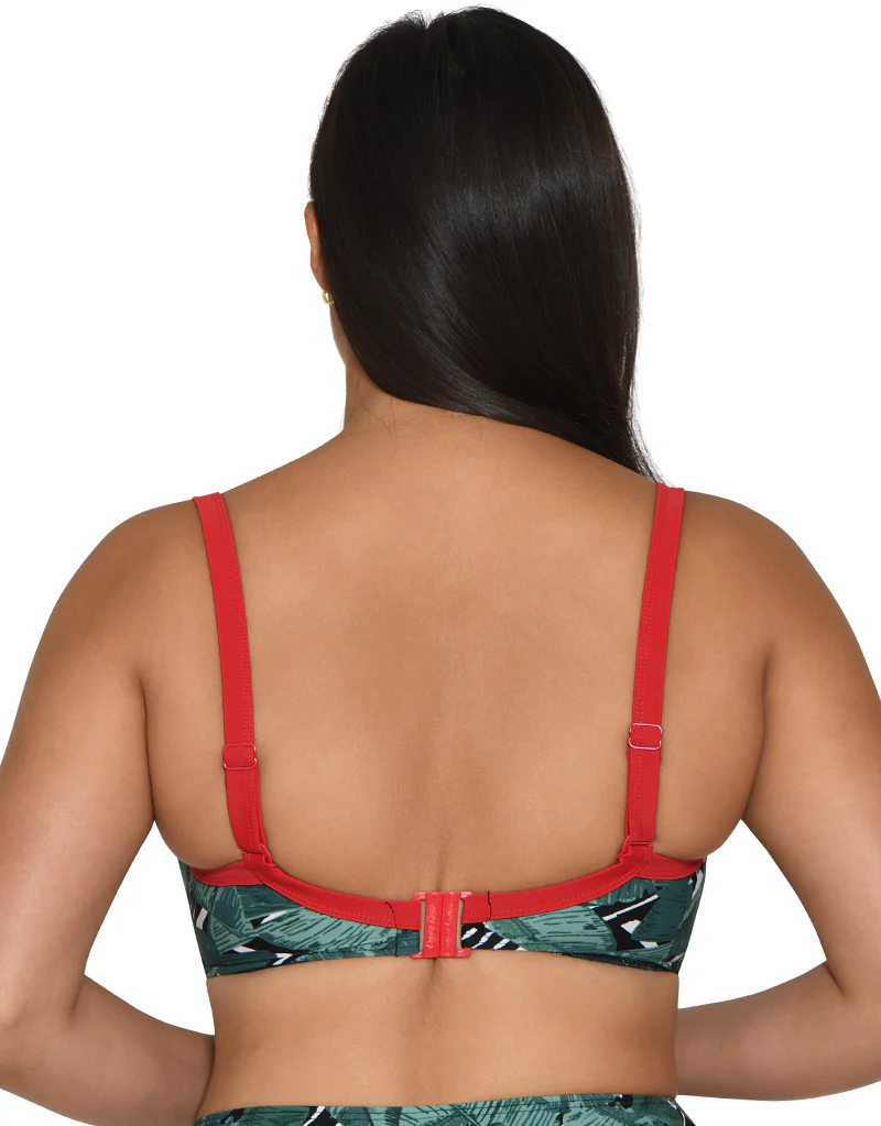 Curvy Kate Paradise Palm Padded Balcony Bikini Top Palm Print - Image 5