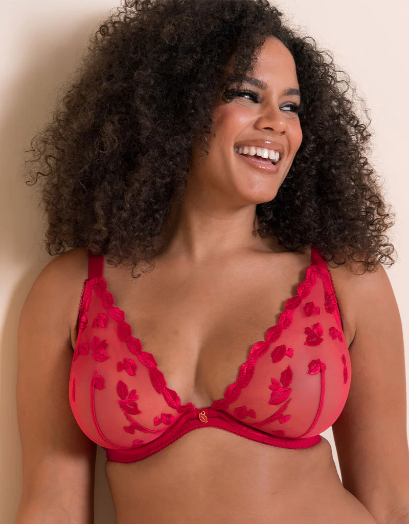 Curvy Kate Pucker Up Deep Plunge Bra Lipstick Red - Image 4