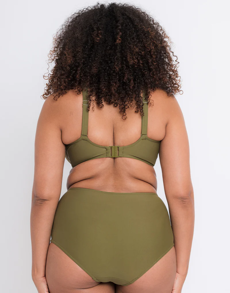 Curvy Kate Retro Sun High Waist Bikini Brief Olive - Image 4