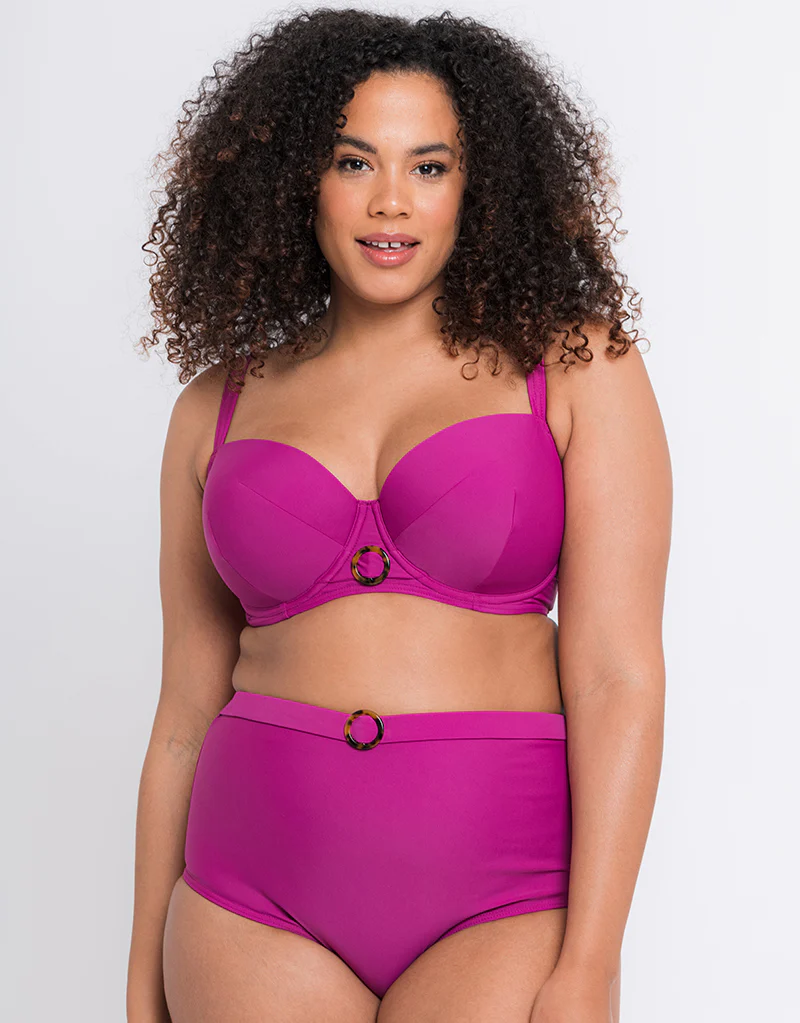 Curvy Kate Retro Sun High Waist Bikini Brief Orchid - Image 3