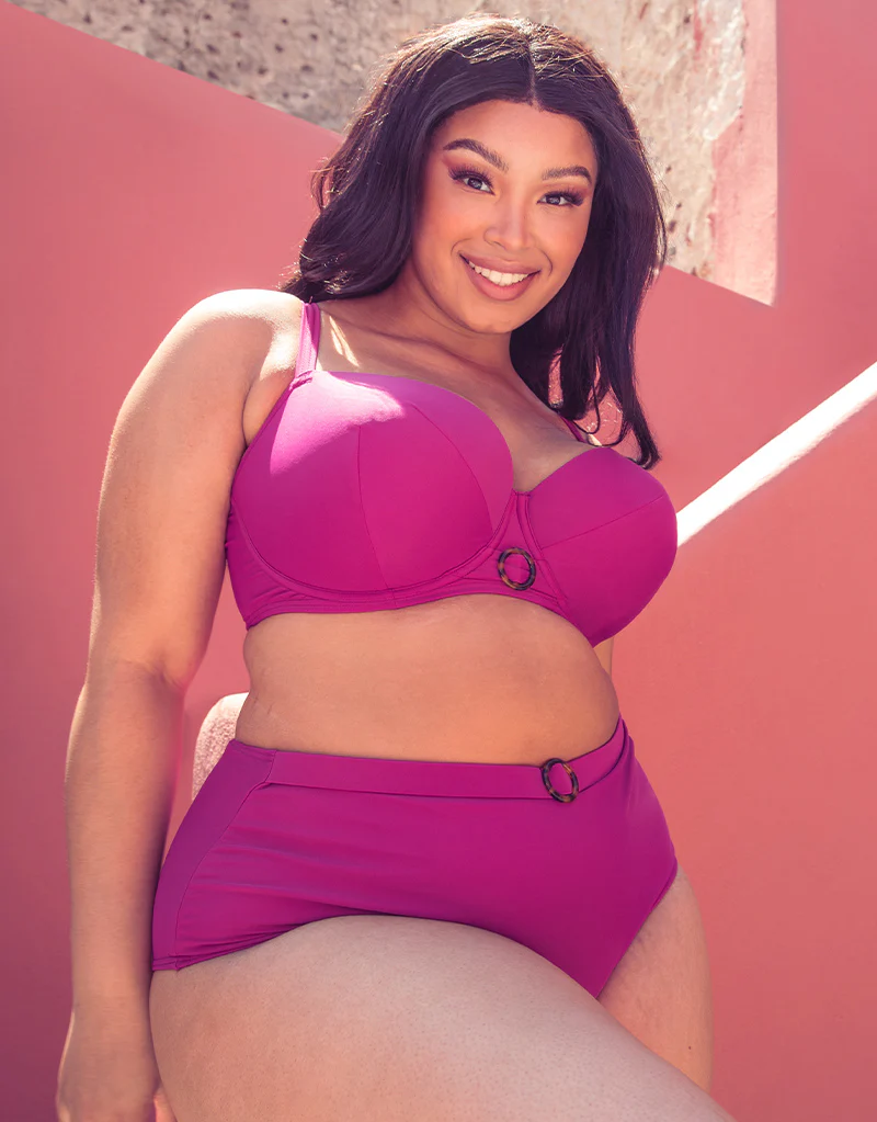 Curvy Kate Retro Sun High Waist Bikini Brief Orchid - Image 5