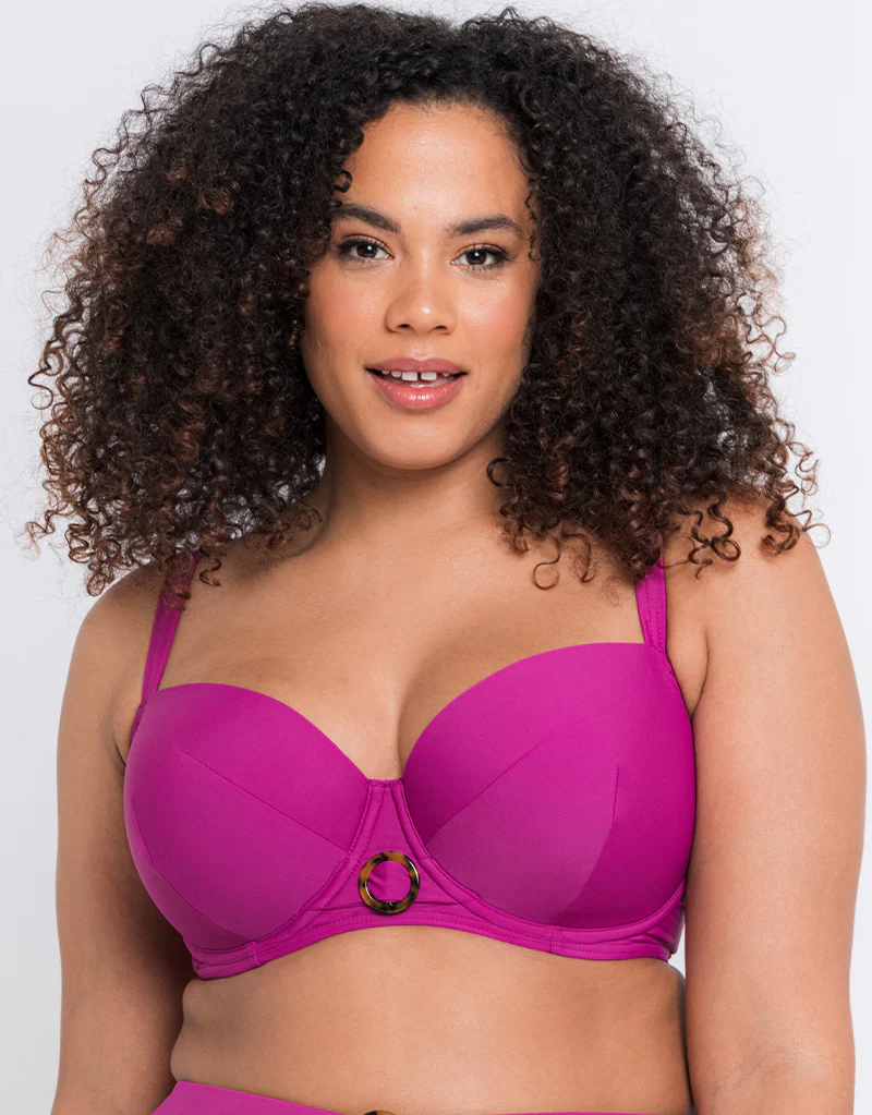 Curvy Kate Retro Sun Padded Balcony Bikini Top Orchid - Image 3