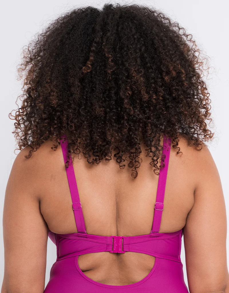 Curvy Kate Retro Sun Padded Plunge Swimsuit Orchid - Image 5