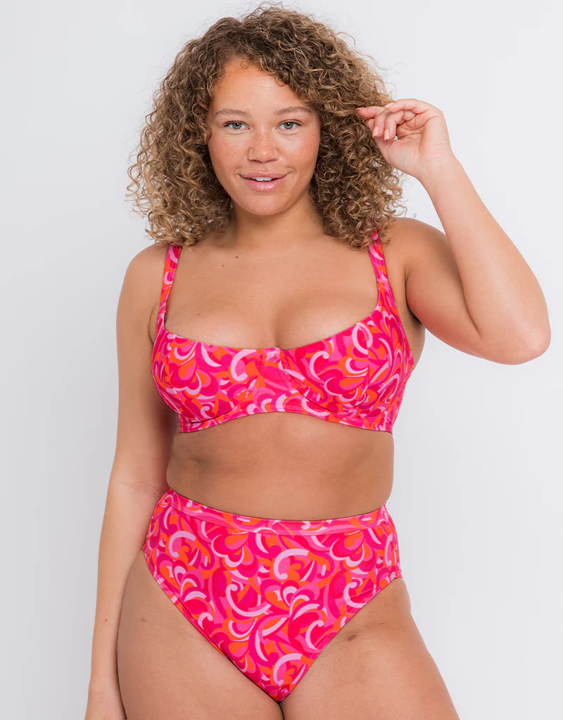Curvy Kate Retro Wave High Waist Bikini Brief Print Mix - Image 3