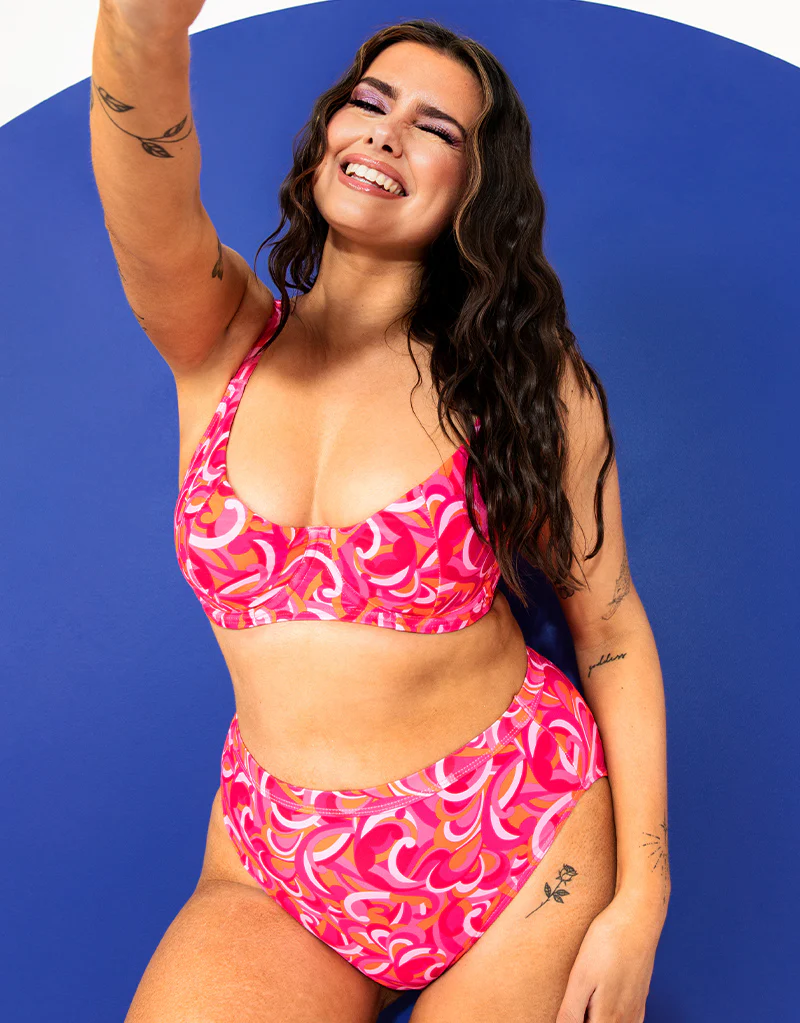 Curvy Kate Retro Wave High Waist Bikini Brief Print Mix - Image 5