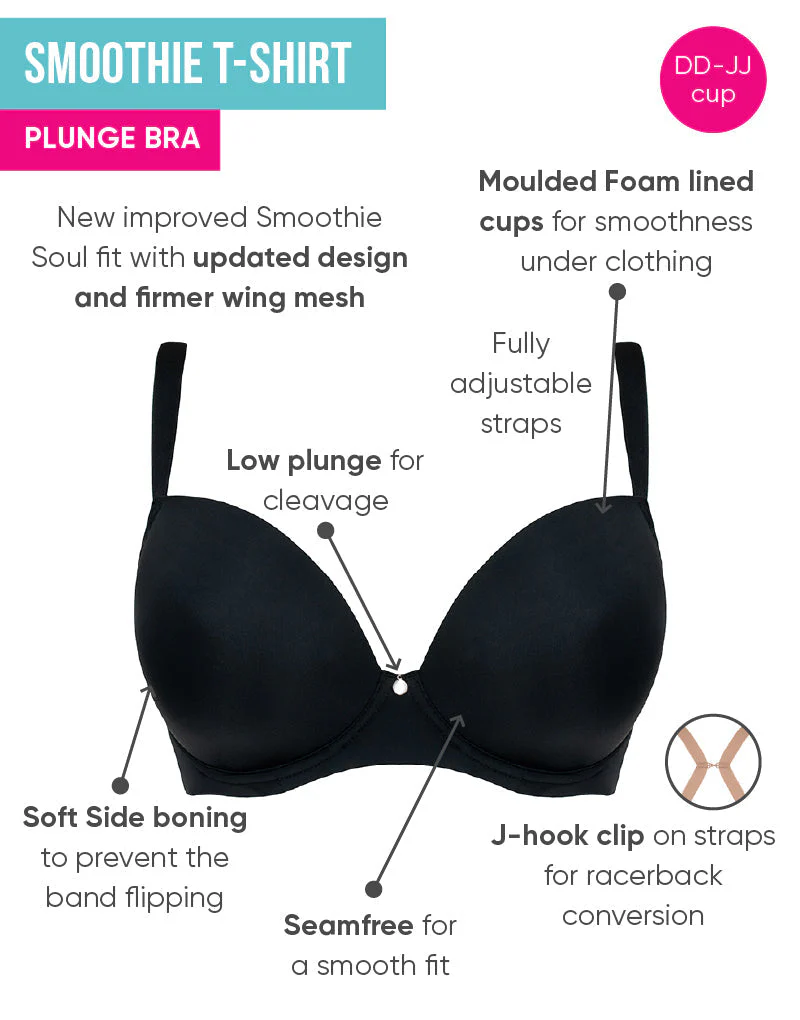 Curvy Kate Smoothie T-Shirt Plunge Black - Image 3