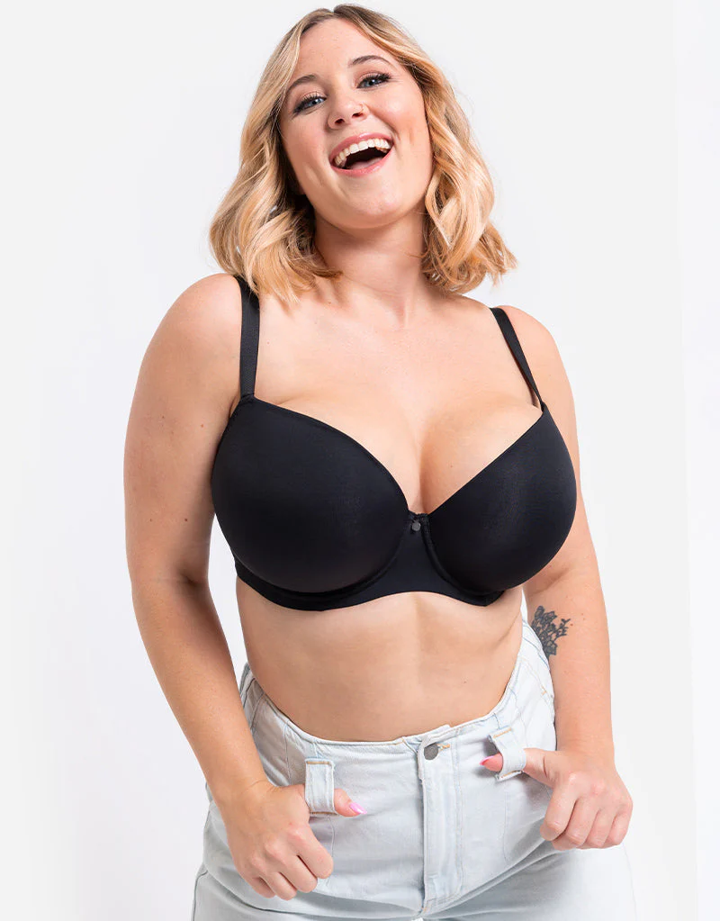 Curvy Kate Smoothie T-Shirt Plunge Black - Image 9