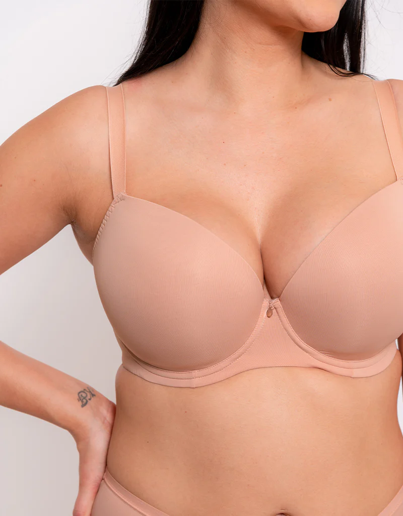 Curvy Kate Smoothie T-Shirt Plunge Latte - Image 4