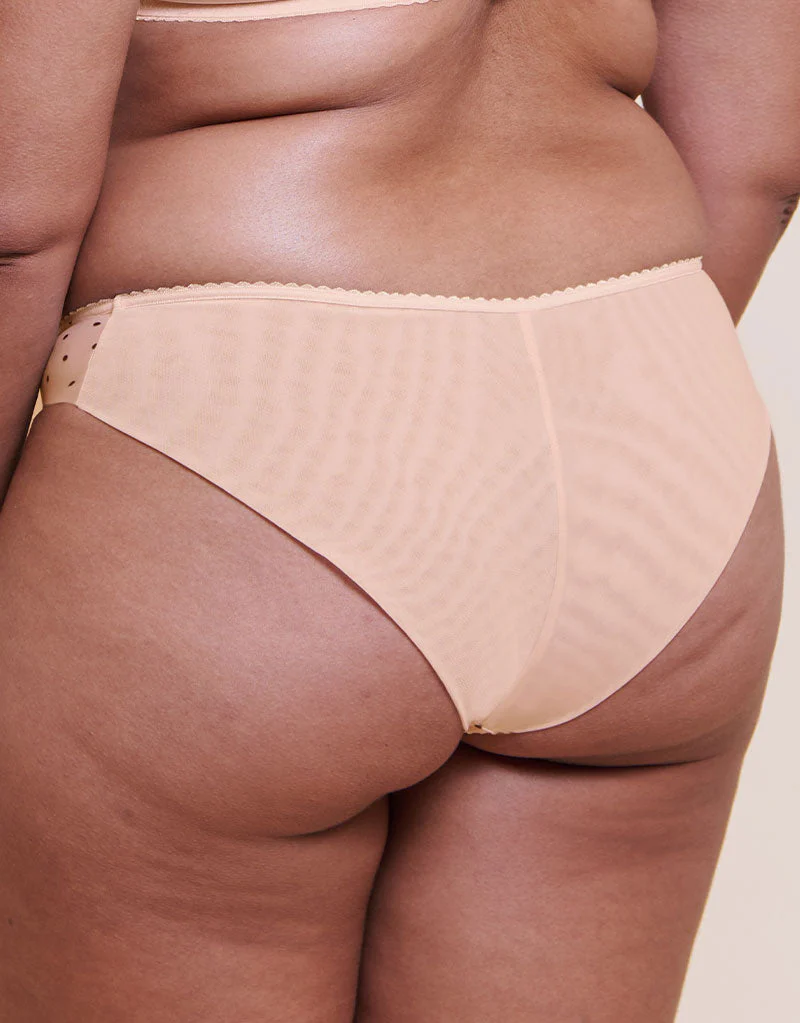 Curvy Kate Spellbound Brazilian Brief Cream Polka Dot Print - Image 2