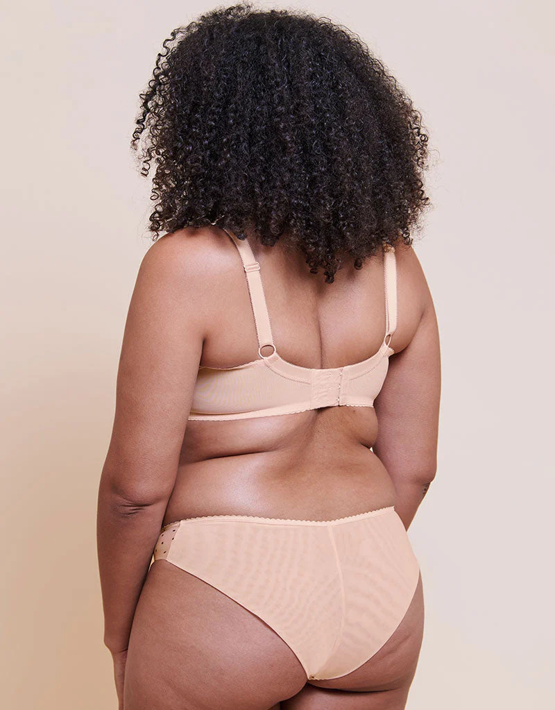 Curvy Kate Spellbound Brazilian Brief Cream Polka Dot Print - Image 4