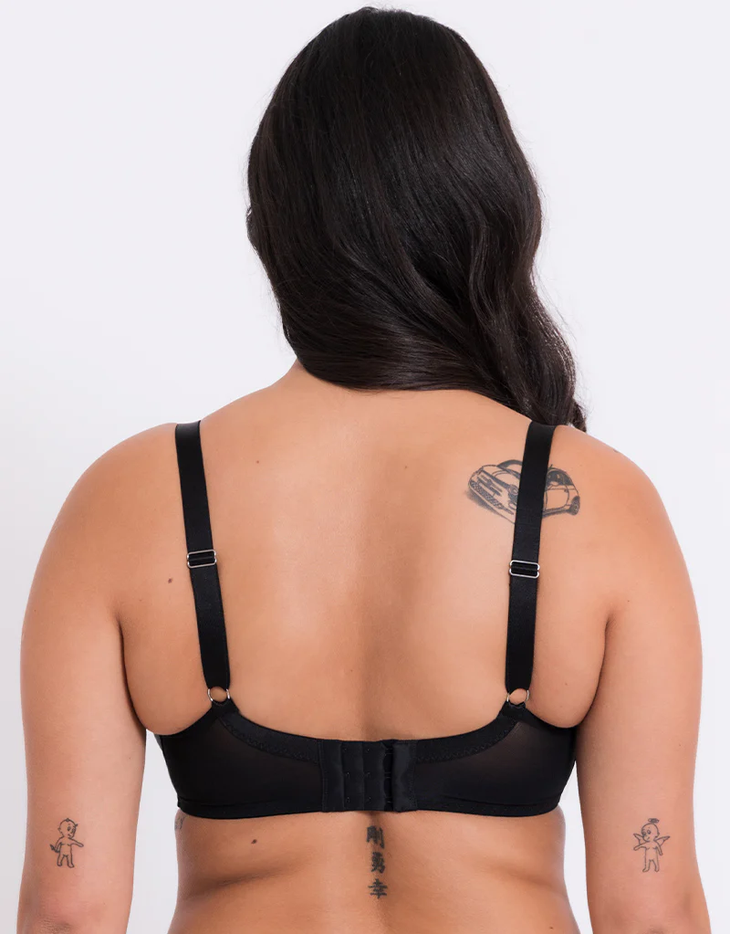 Curvy Kate Stand Out Scooped Plunge Bra Black Sparkle - Image 5