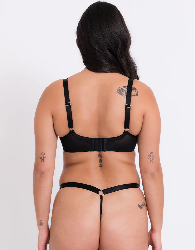 Curvy Kate Stand Out Scooped Plunge Bra Black Sparkle - Image 6