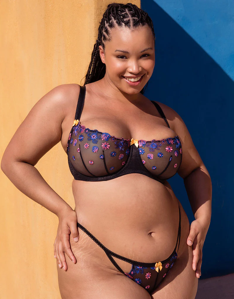 Curvy Kate Strawberry Crush Balcony Bra Black Multi - Image 8