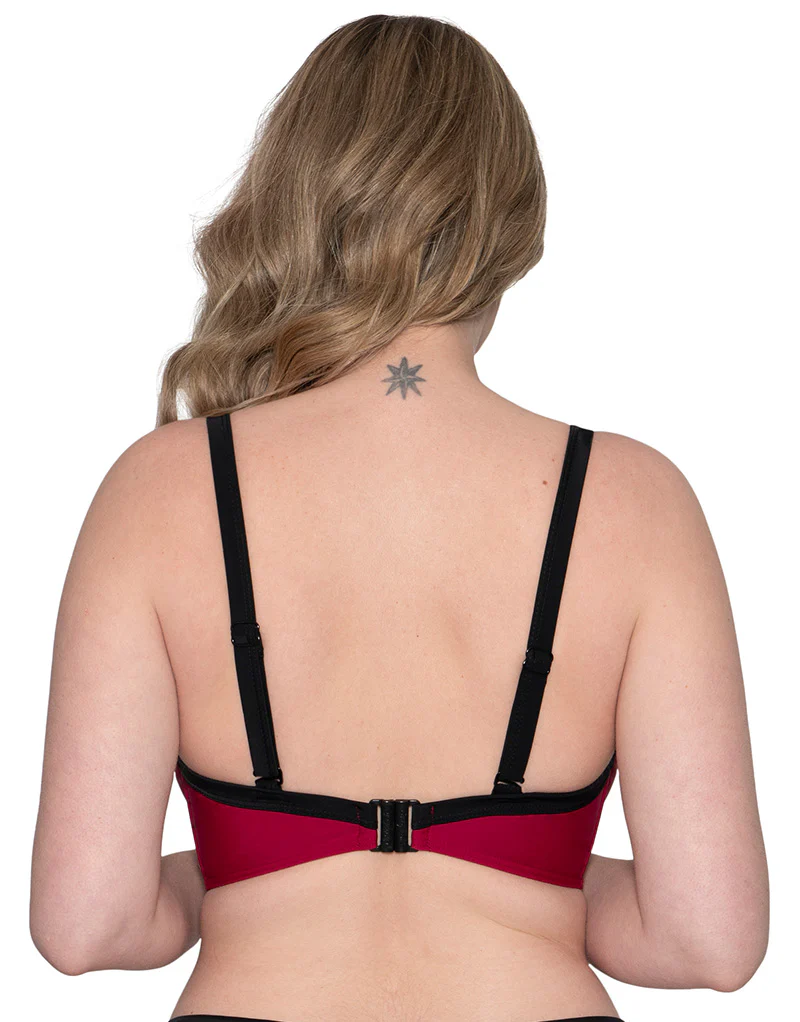 Curvy Kate Subtropic Plunge Bikini Top Cherry Red/Pink - Image 5