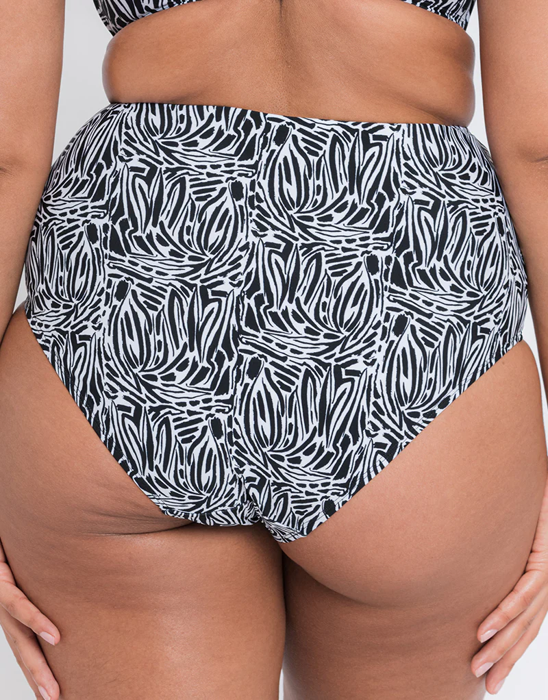 Curvy Kate Sundown High Waist Brief Black Print - Image 2