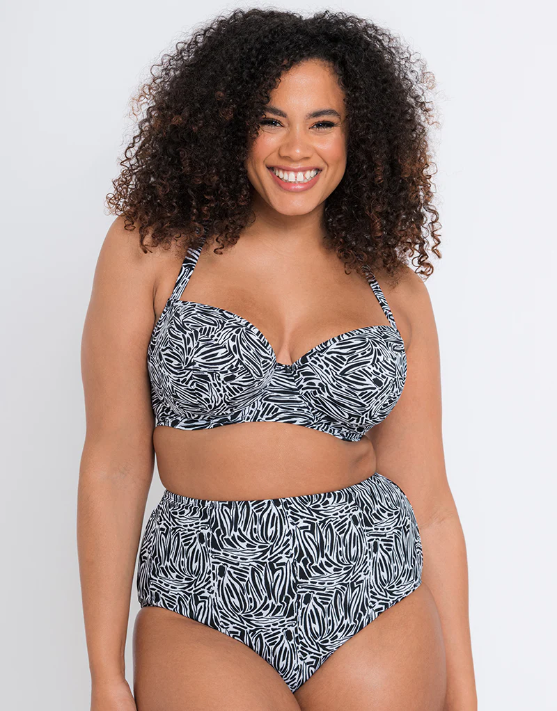 Curvy Kate Sundown High Waist Brief Black Print - Image 3