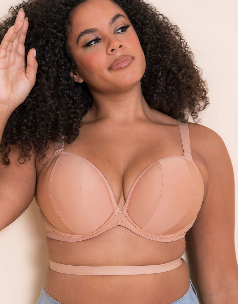 Curvy Kate Superhero Multiway Padded Plunge Bra Latte - Image 11