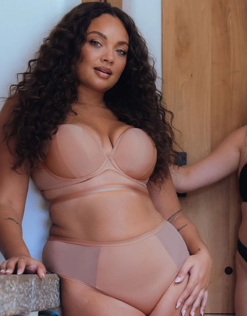 Curvy Kate Superhero Multiway Padded Plunge Bra Latte - Image 2