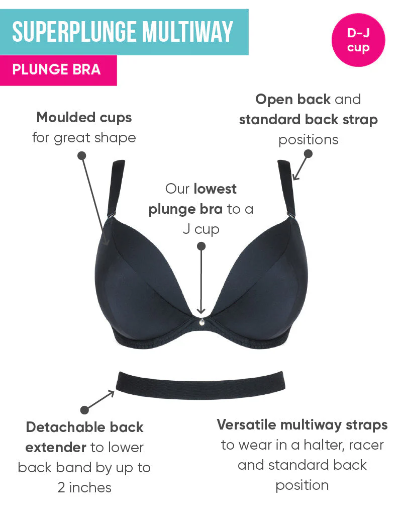 Curvy Kate Superplunge Multiway Padded Plunge Bra Black - Image 3